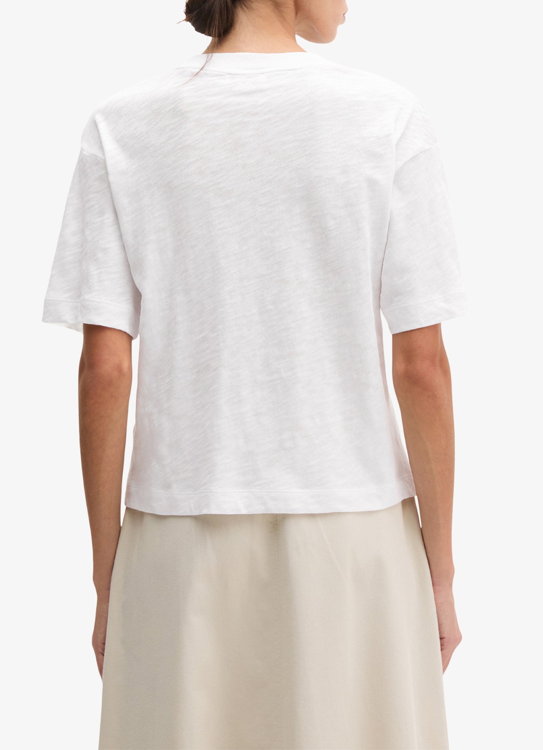 Marc O'Polo T-shirt met ronde hals - achterkant 5 wit