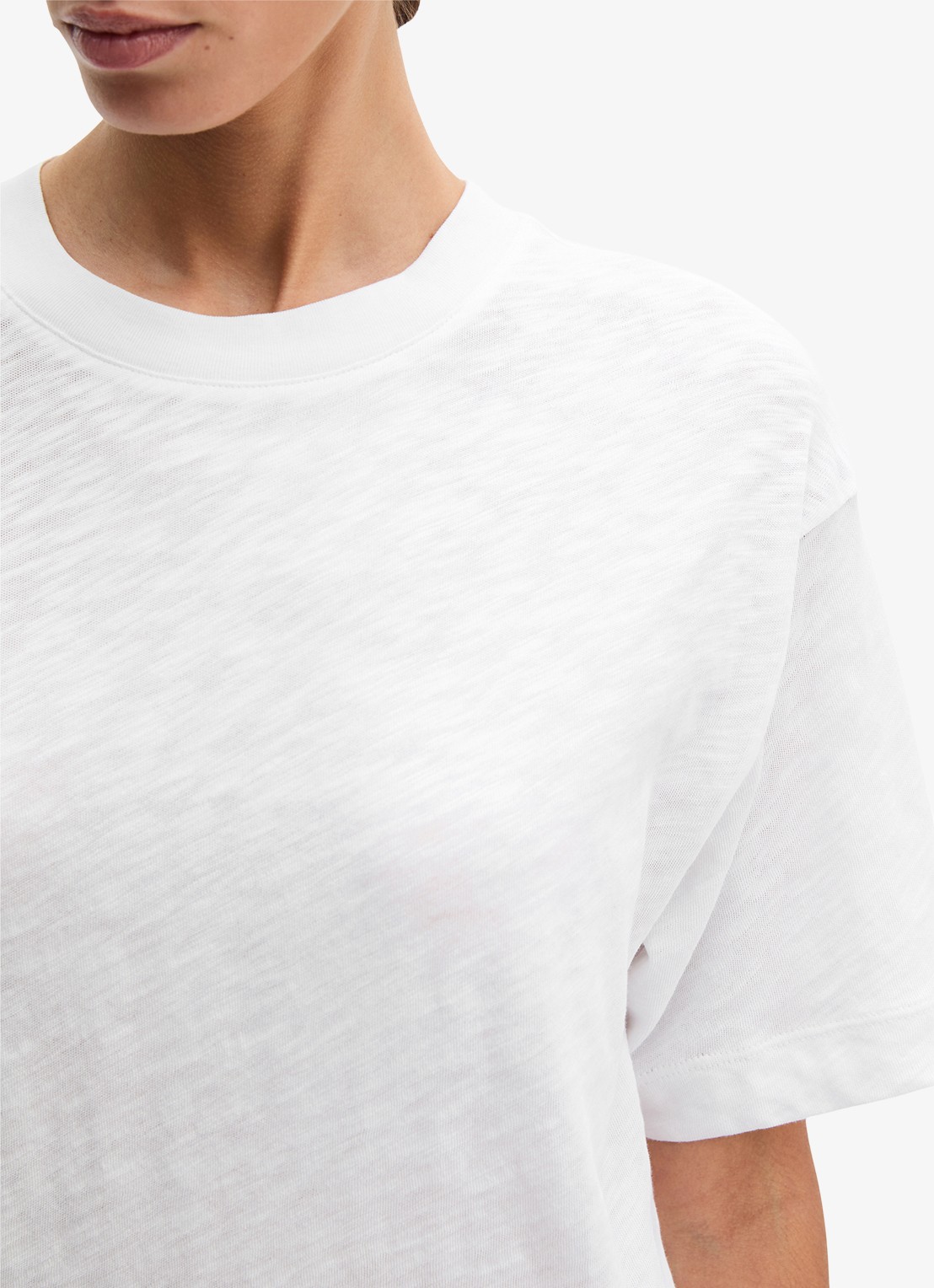 Marc O'Polo T-shirt met ronde hals - detail 2 wit