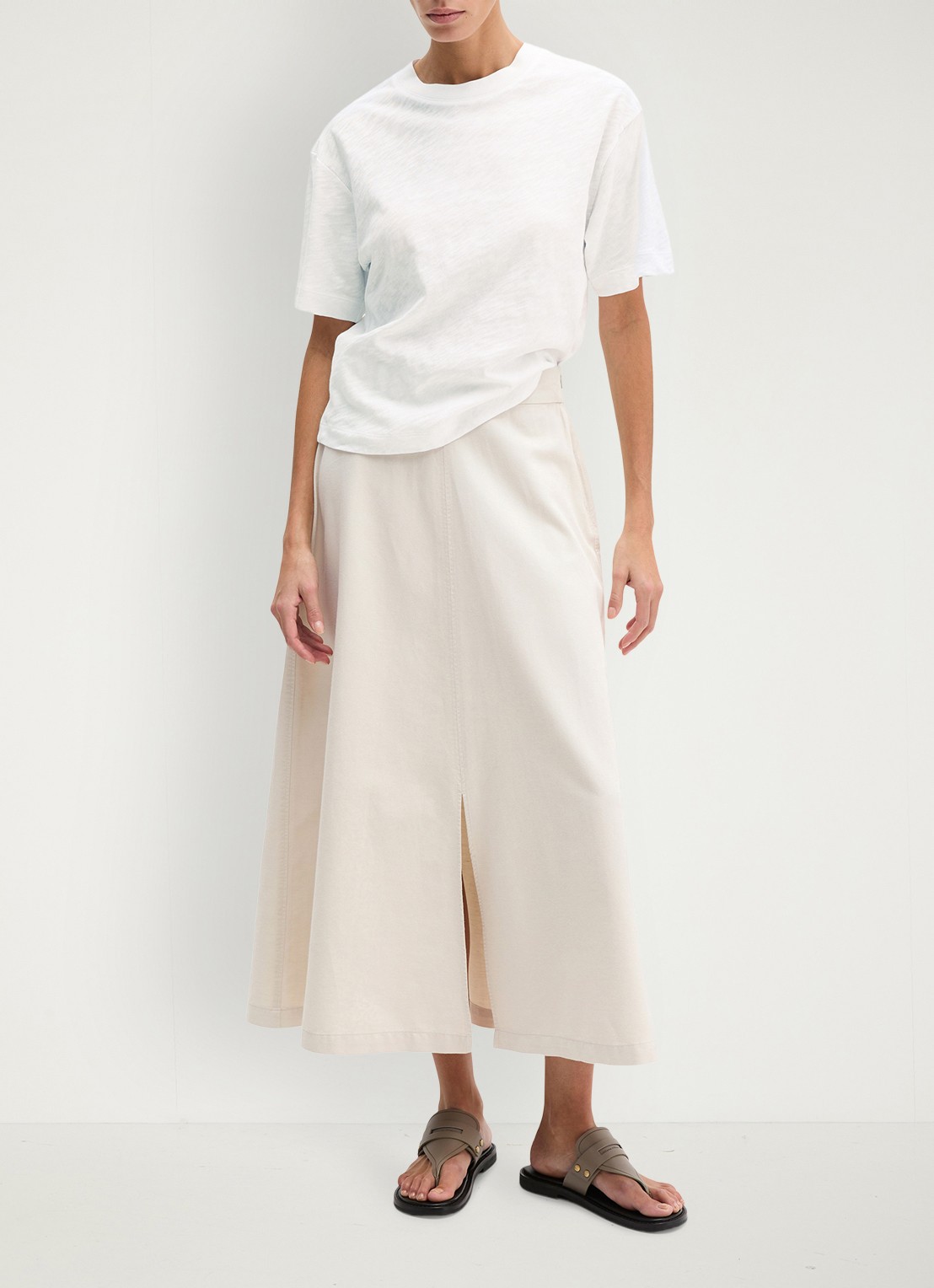 Marc O'Polo T-shirt met ronde hals - voorkant 4 wit