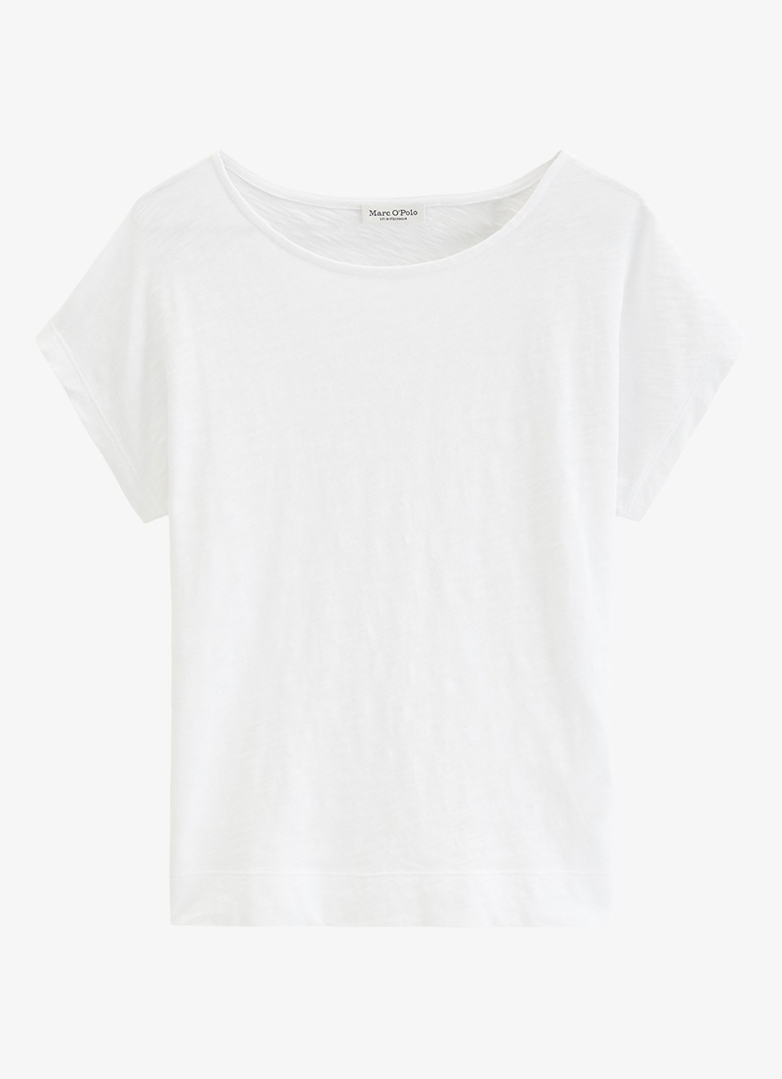 Marc O'Polo T-shirt met ronde hals - voorkant 3 wit