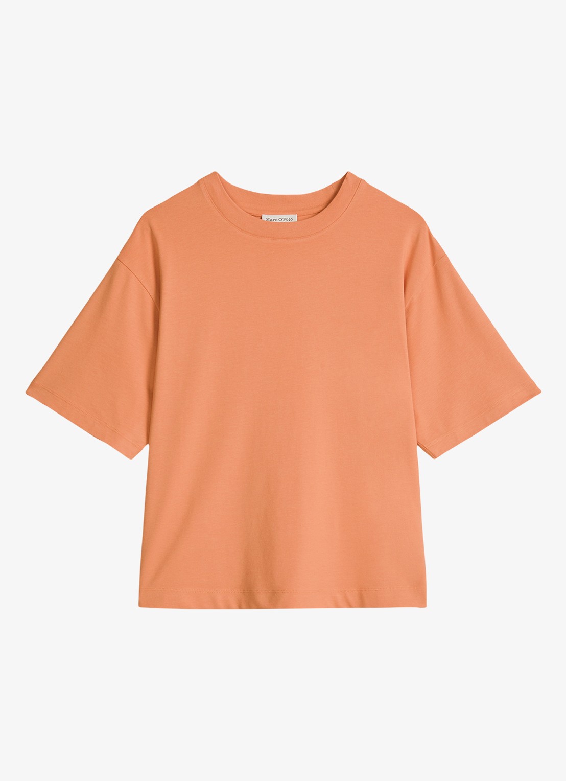 Marc O'Polo T-shirt met ronde hals - voorkant 4 warm orange-9326 / oranje