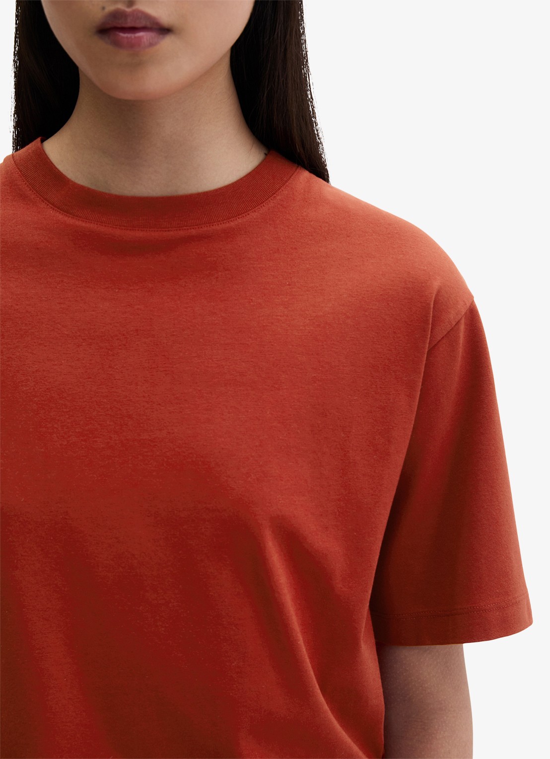 Marc O'Polo T-shirt met ronde hals - detail 2 tall poppy-6896 / paars