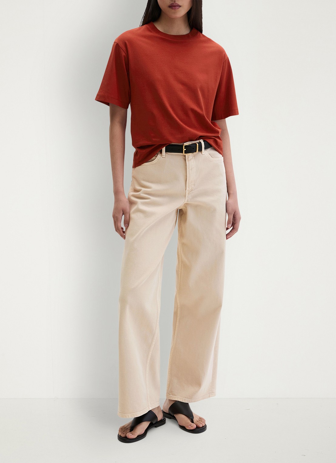 Marc O'Polo T-shirt met ronde hals - voorkant 5 tall poppy-6896 / paars