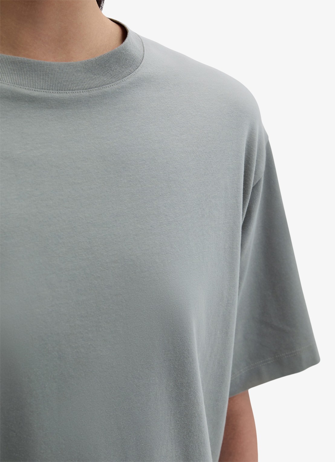 Marc O'Polo T-shirt met ronde hals - detail 2 quiet sea-0639 / blauw