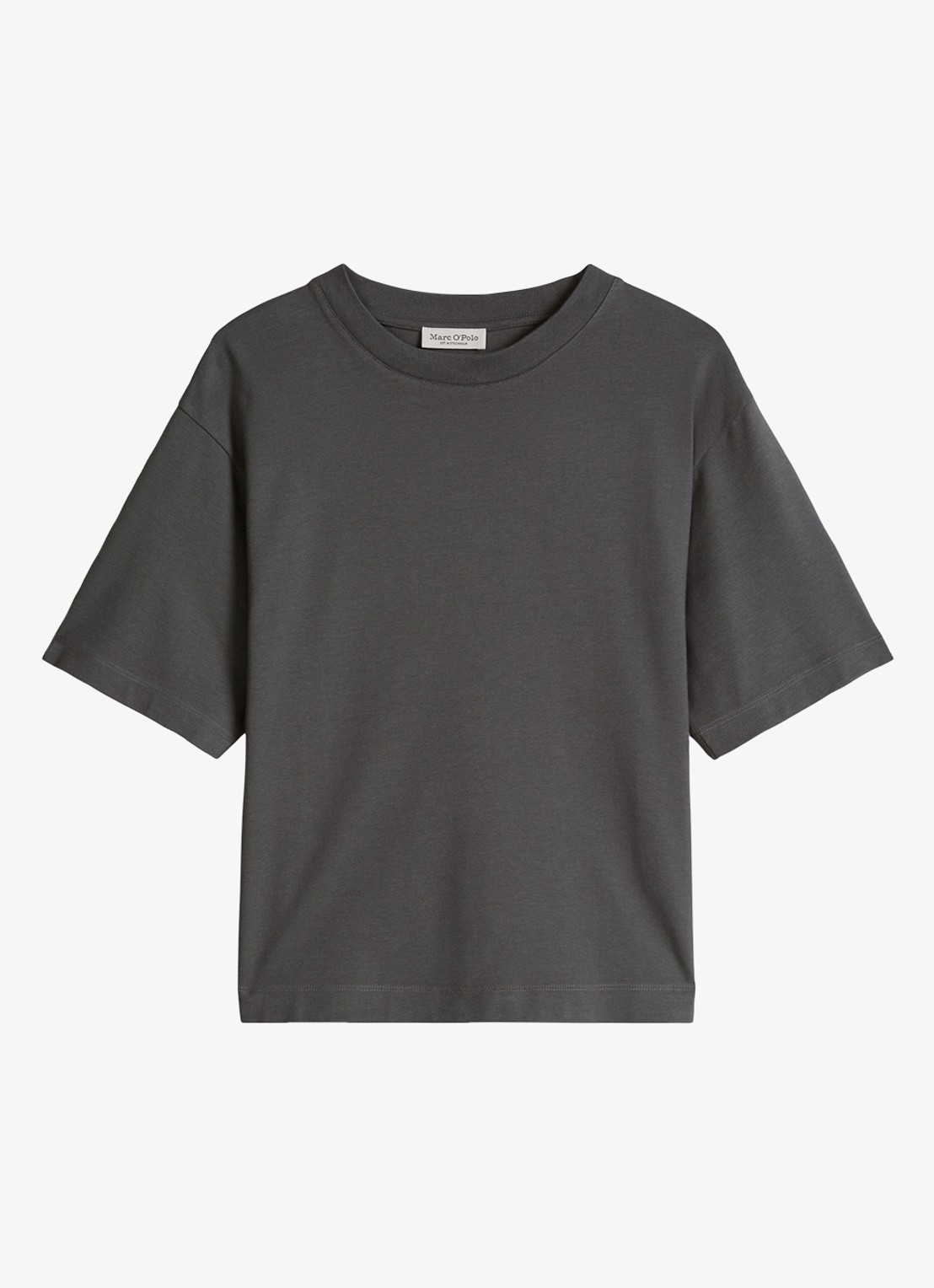 Marc O'Polo T-shirt met ronde hals - voorkant 4 oxide grey-0364 / grijs
