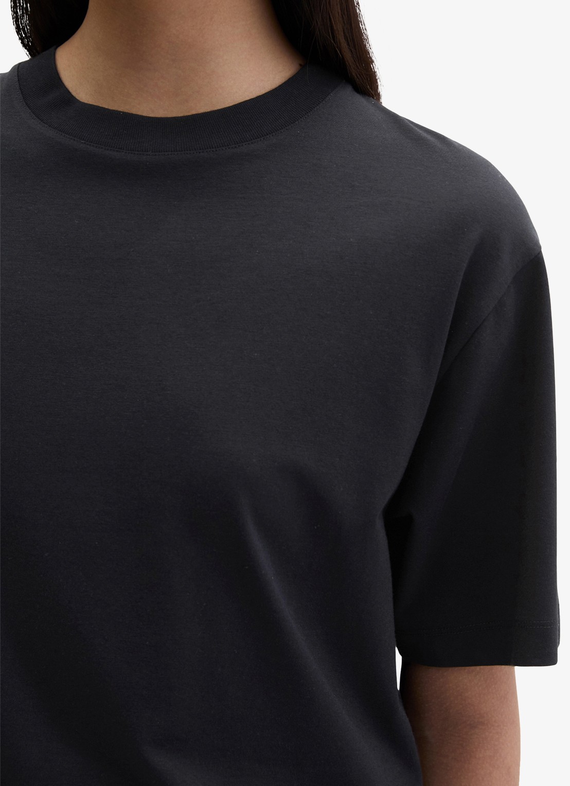 Marc O'Polo T-shirt met ronde hals - detail 5 deep night blue-4300 / blauw