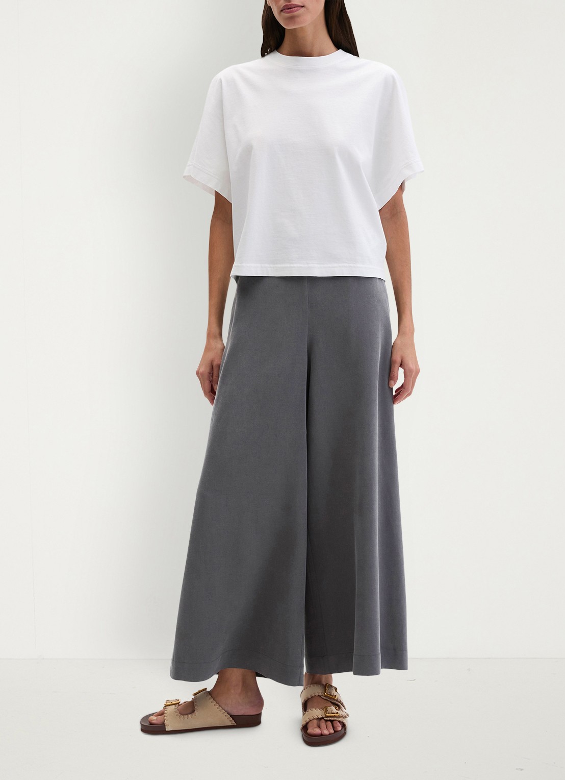 Marc O'Polo T-shirt met ronde hals - voorkant 5 white-0163 / wit