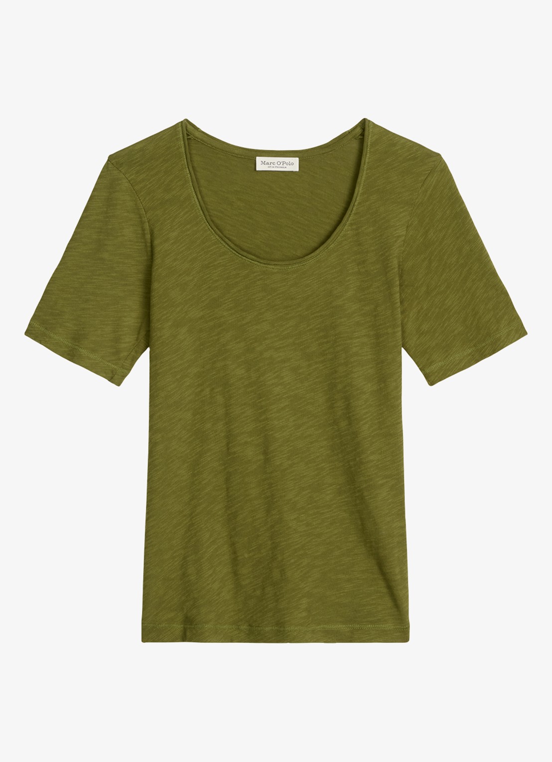 Marc O'Polo T-shirt met ronde hals - voorkant 4 shaded fern / groen