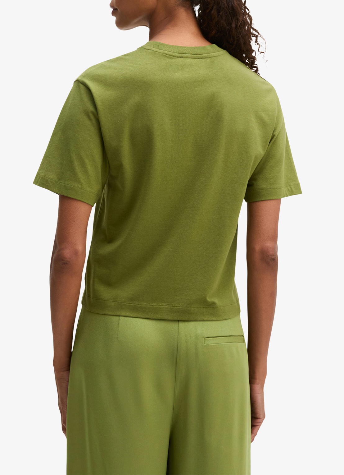 Marc O'Polo T-shirt met ronde hals - achterkant 5 shaded fern / groen