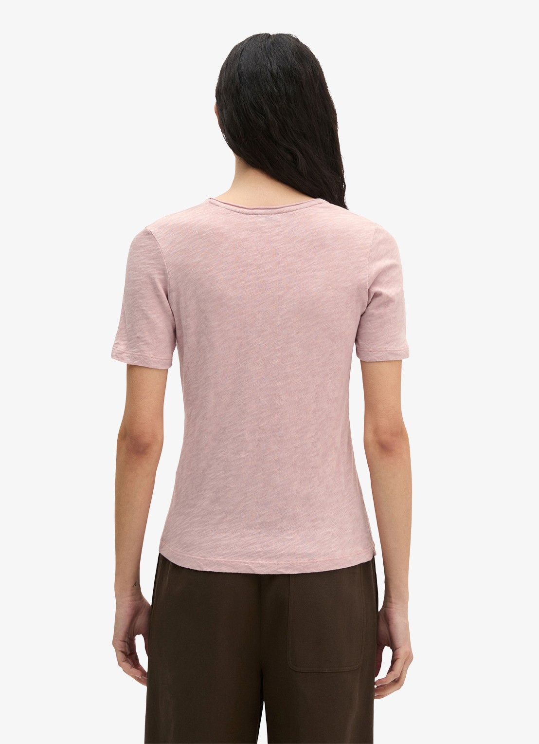 Marc O'Polo T-shirt met ronde hals - achterkant 5 mild rose / paars