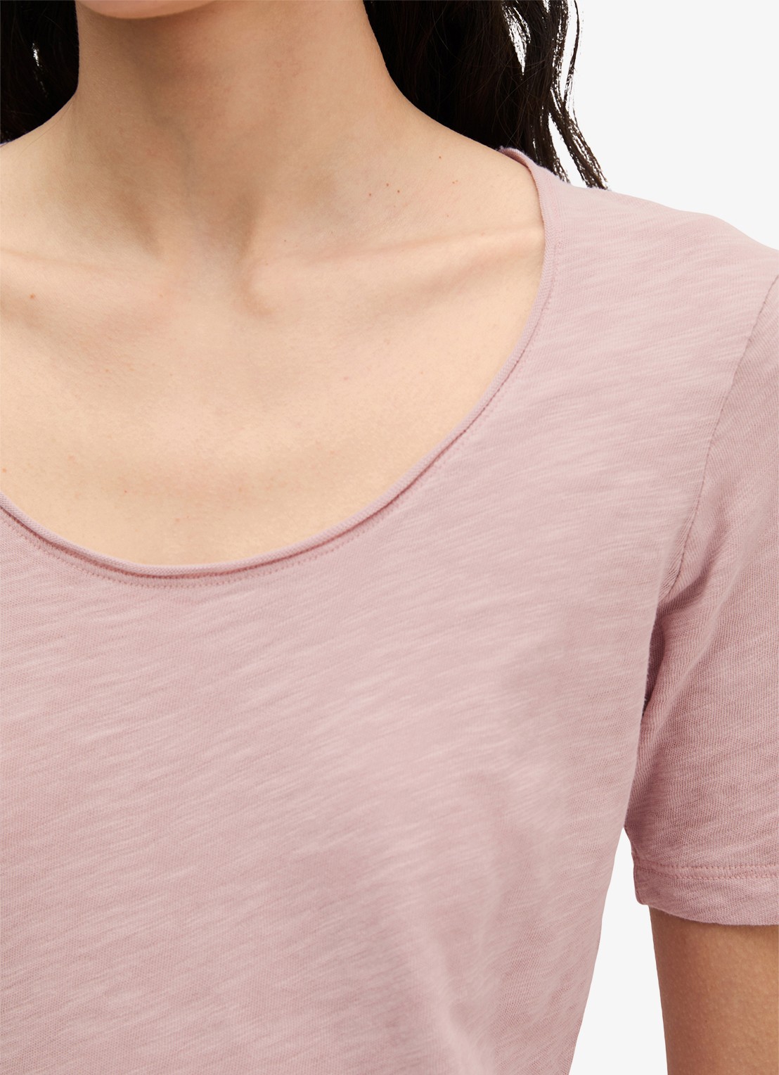 Marc O'Polo T-shirt met ronde hals - detail 2 mild rose / paars