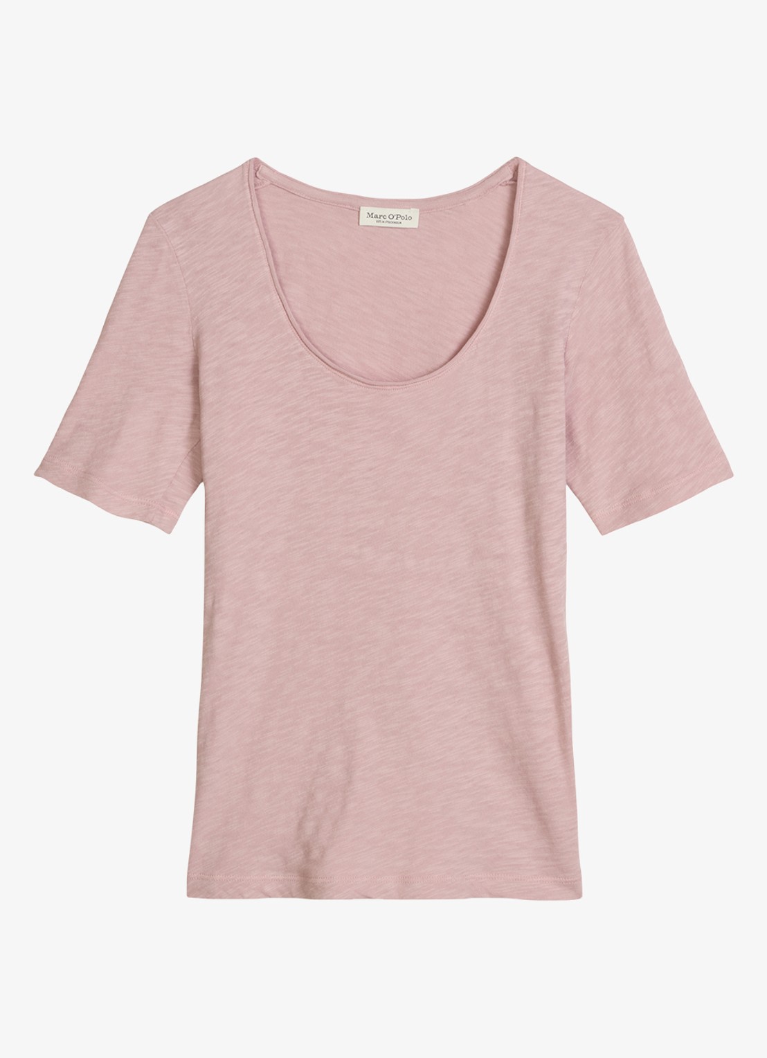 Marc O'Polo T-shirt met ronde hals - voorkant 3 mild rose / paars