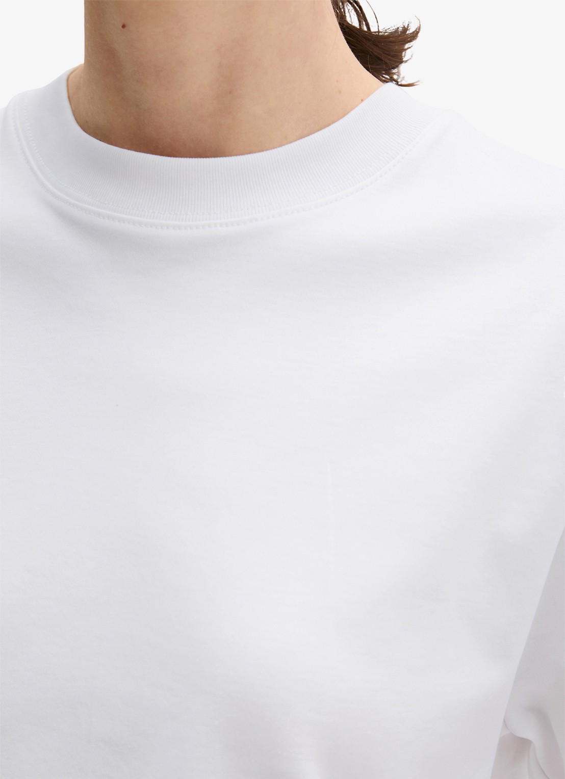 Marc O'Polo T-shirt met ronde hals - detail 3 white / wit