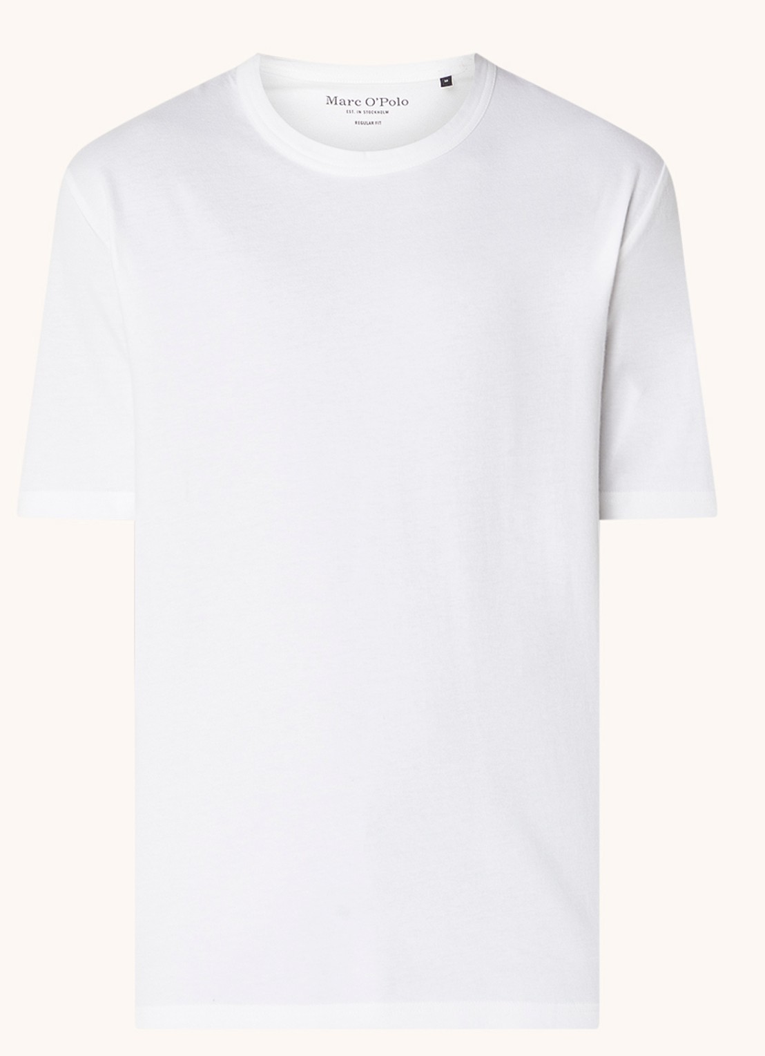 Marc O'Polo T-shirt met ronde hals - voorkant 2 wit