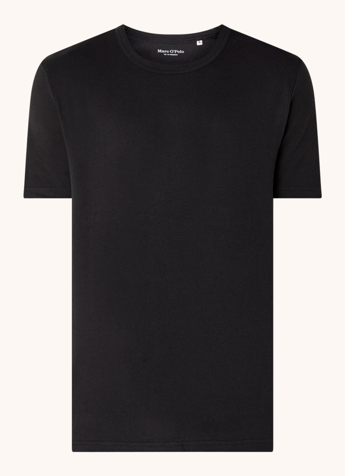 Marc O'Polo T-shirt met ronde hals - voorkant 2 zwart