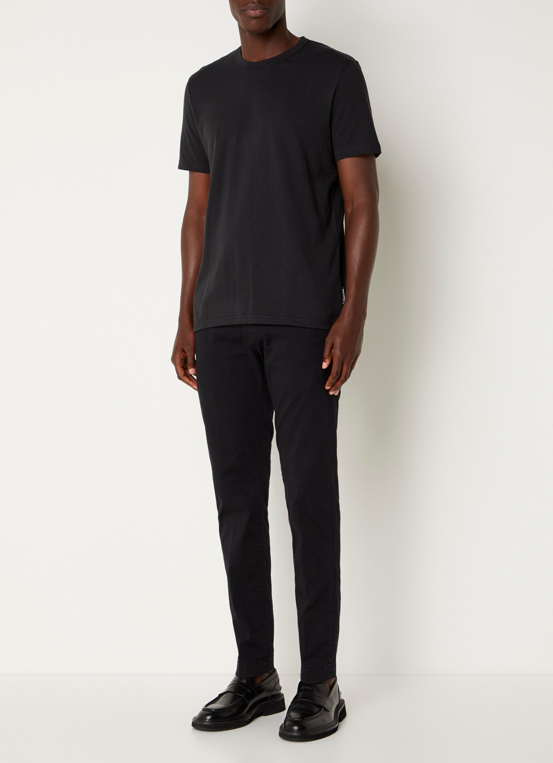 Marc O'Polo T-shirt met ronde hals - voorkant 3 zwart