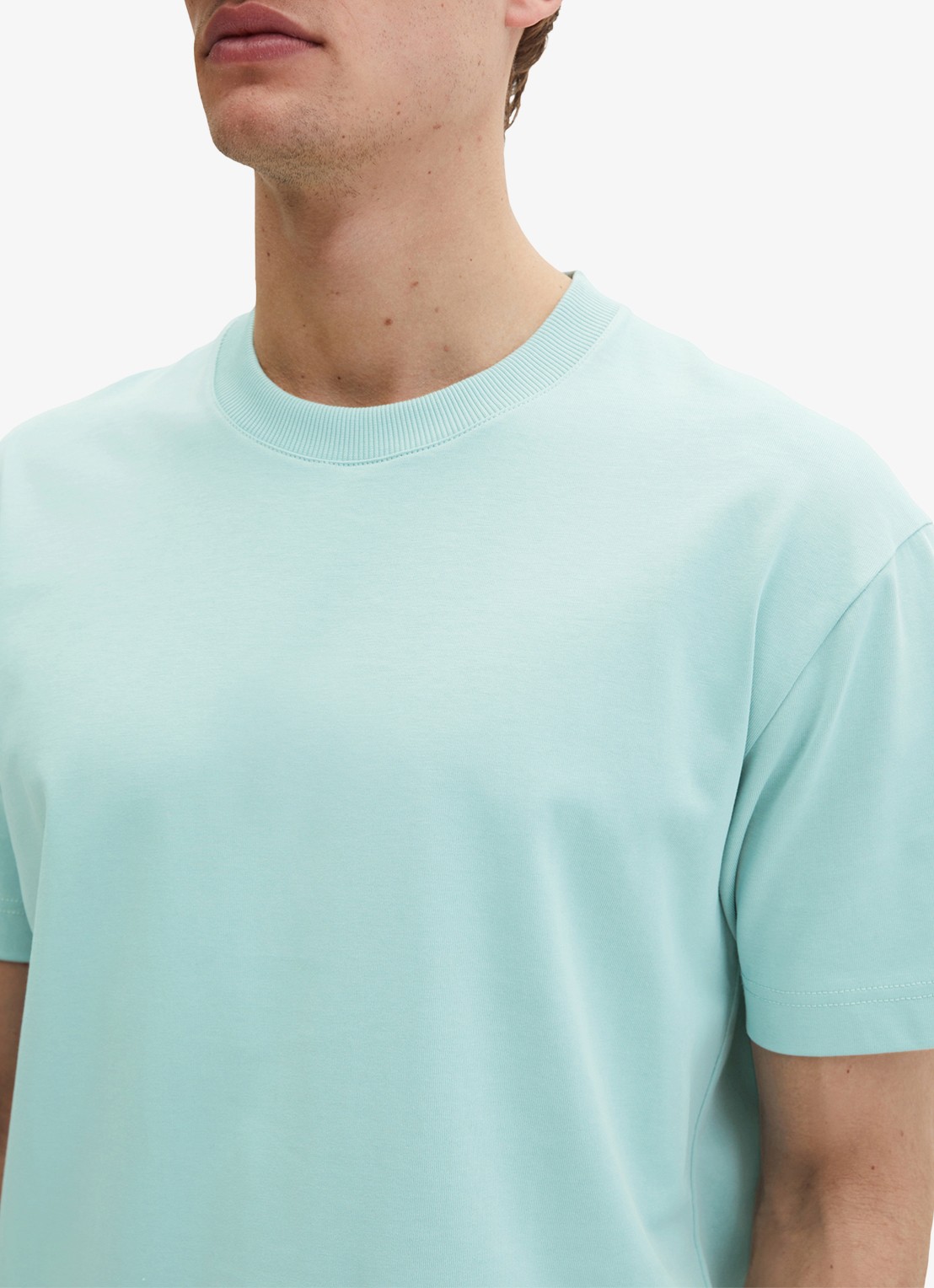 Marc O'Polo T-shirt met ronde hals - detail 3 blauw