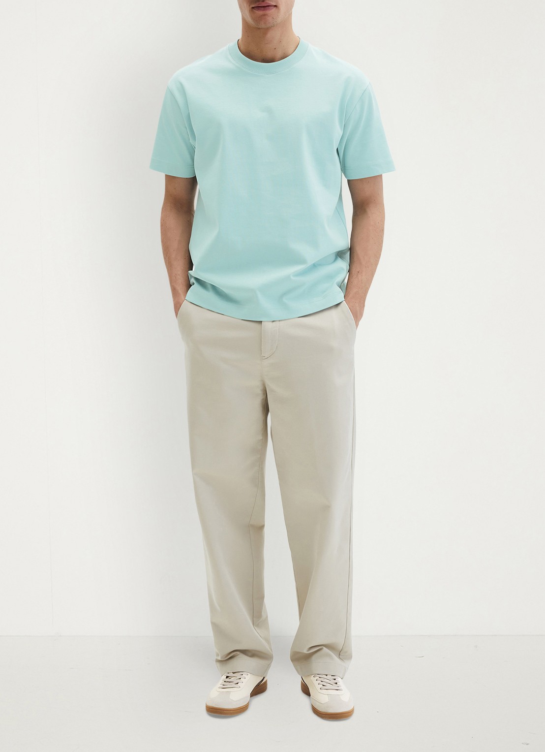Marc O'Polo T-shirt met ronde hals - voorkant 5 blauw