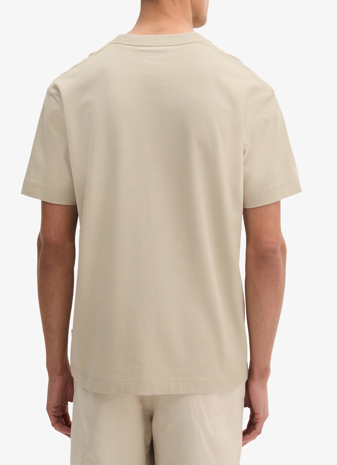 Marc O'Polo T-shirt met ronde hals - achterkant 3 beige