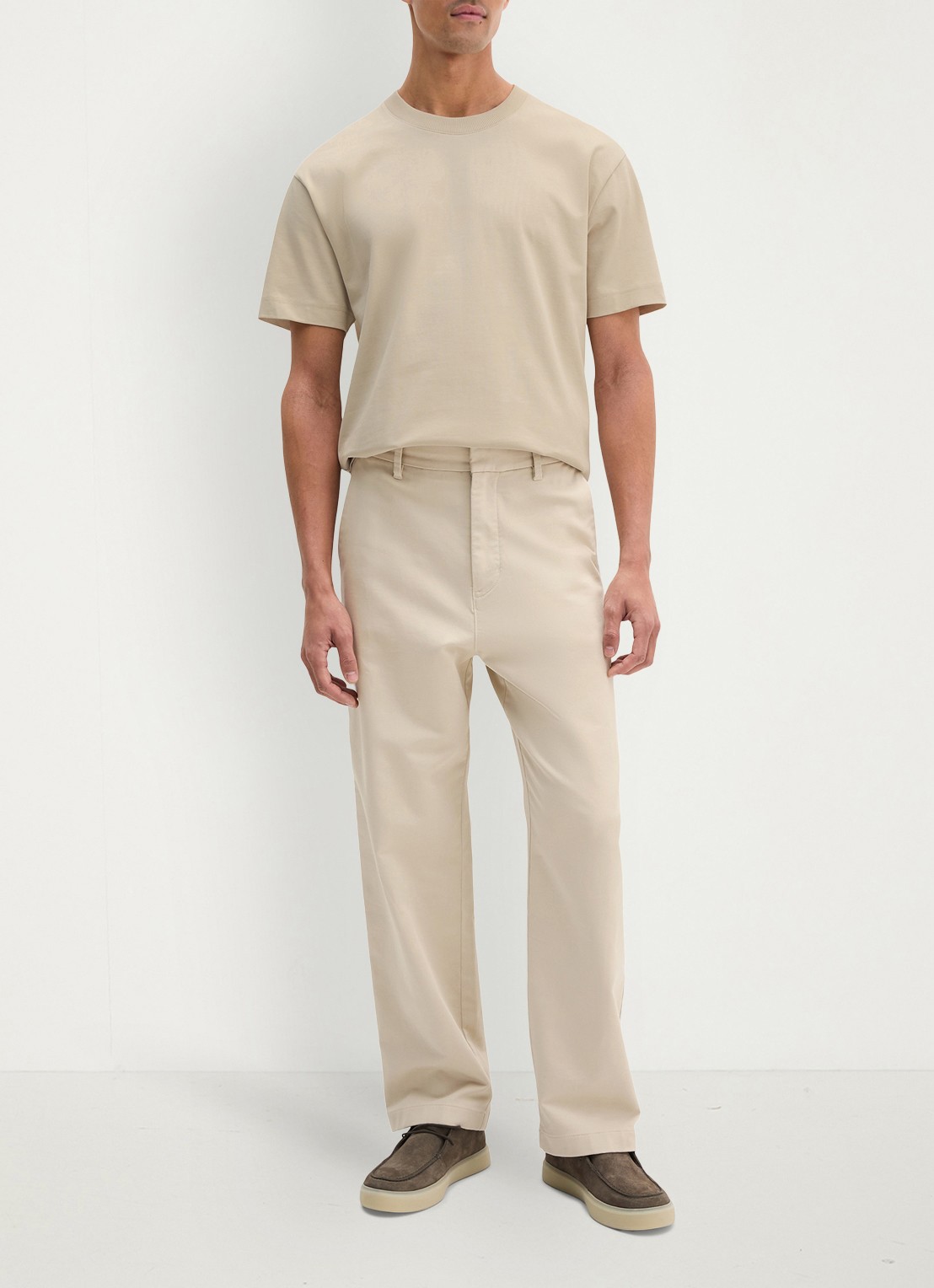 Marc O'Polo T-shirt met ronde hals - voorkant 4 beige