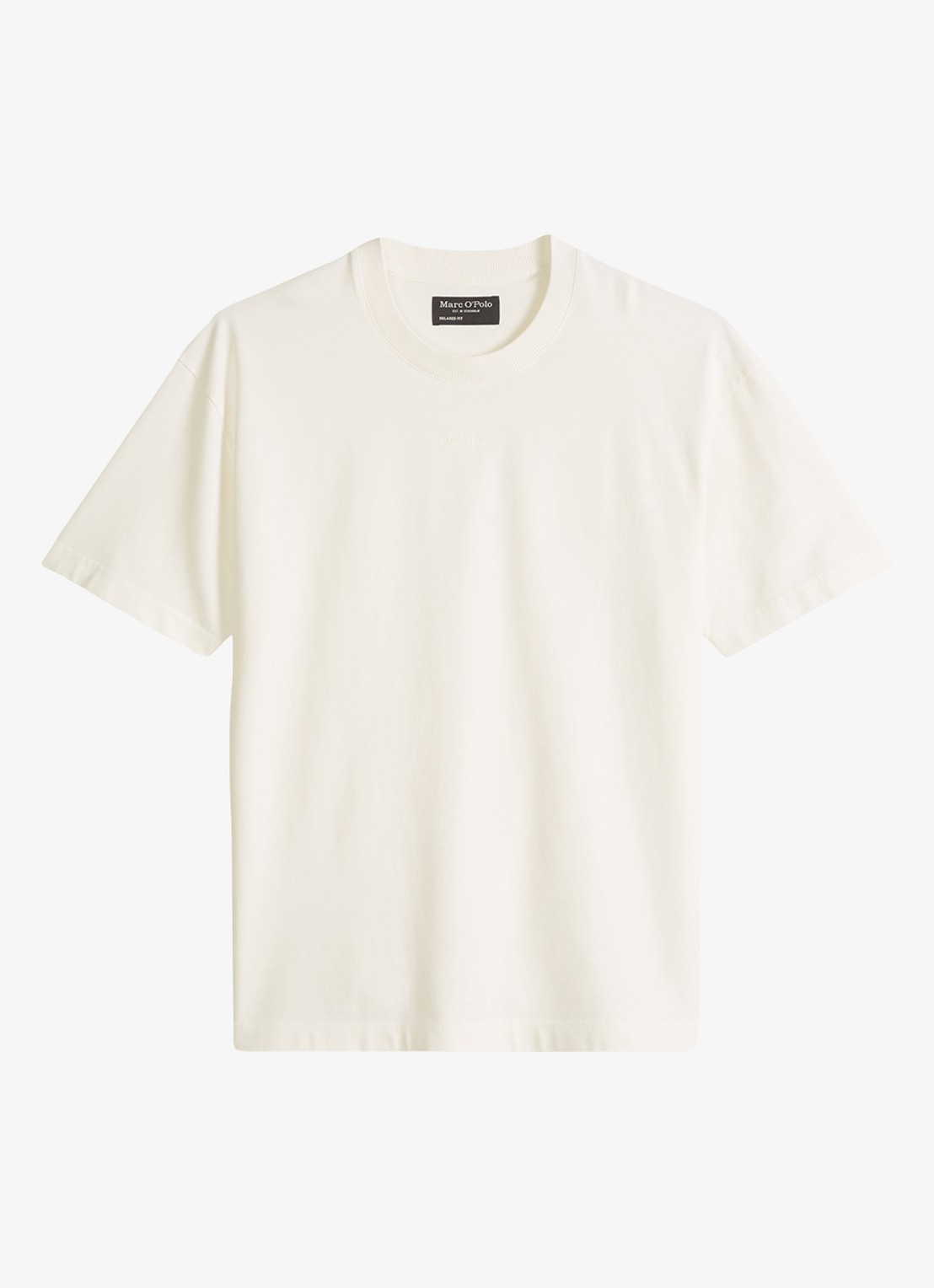 Marc O'Polo T-shirt met ronde hals - voorkant 2 gebroken wit