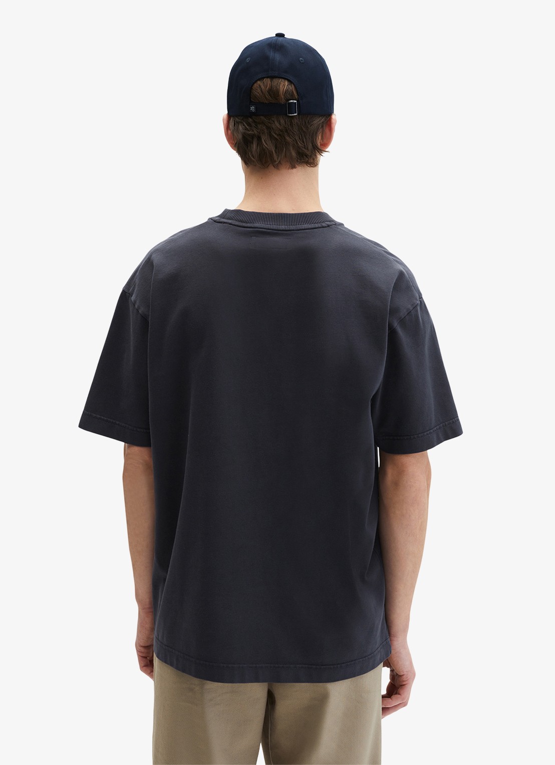 Marc O'Polo T-shirt met ronde hals - achterkant donkerblauw