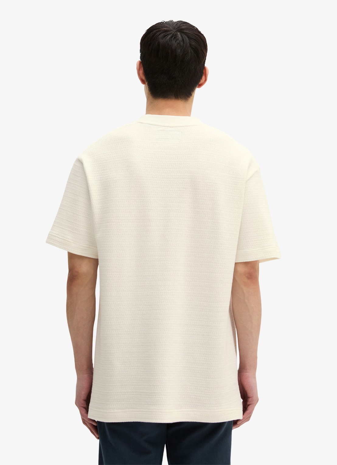 Marc O'Polo T-shirt met ronde hals - achterkant 6 silky white-1183 / wit