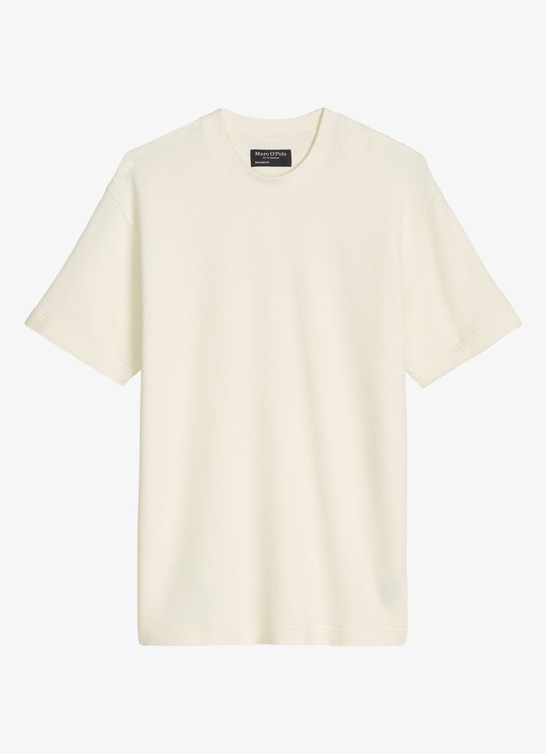 Marc O'Polo T-shirt met ronde hals - voorkant 3 silky white-1183 / wit