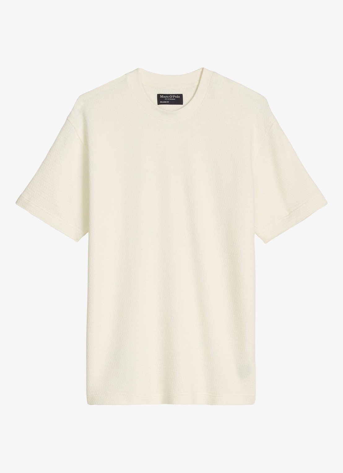 Marc O'Polo T-shirt met ronde hals - voorkant 5 silky white-1183 / wit