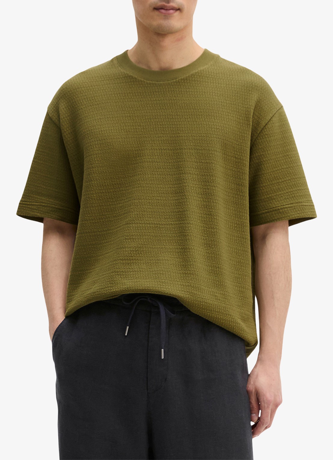 Marc O'Polo T-shirt met ronde hals - detail 4 fresh seaweed-2945 / groen