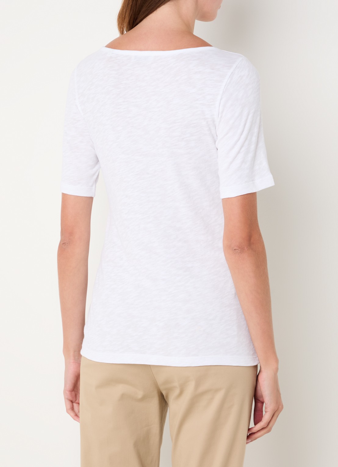 Marc O'Polo T-shirt met stretch - achterkant wit