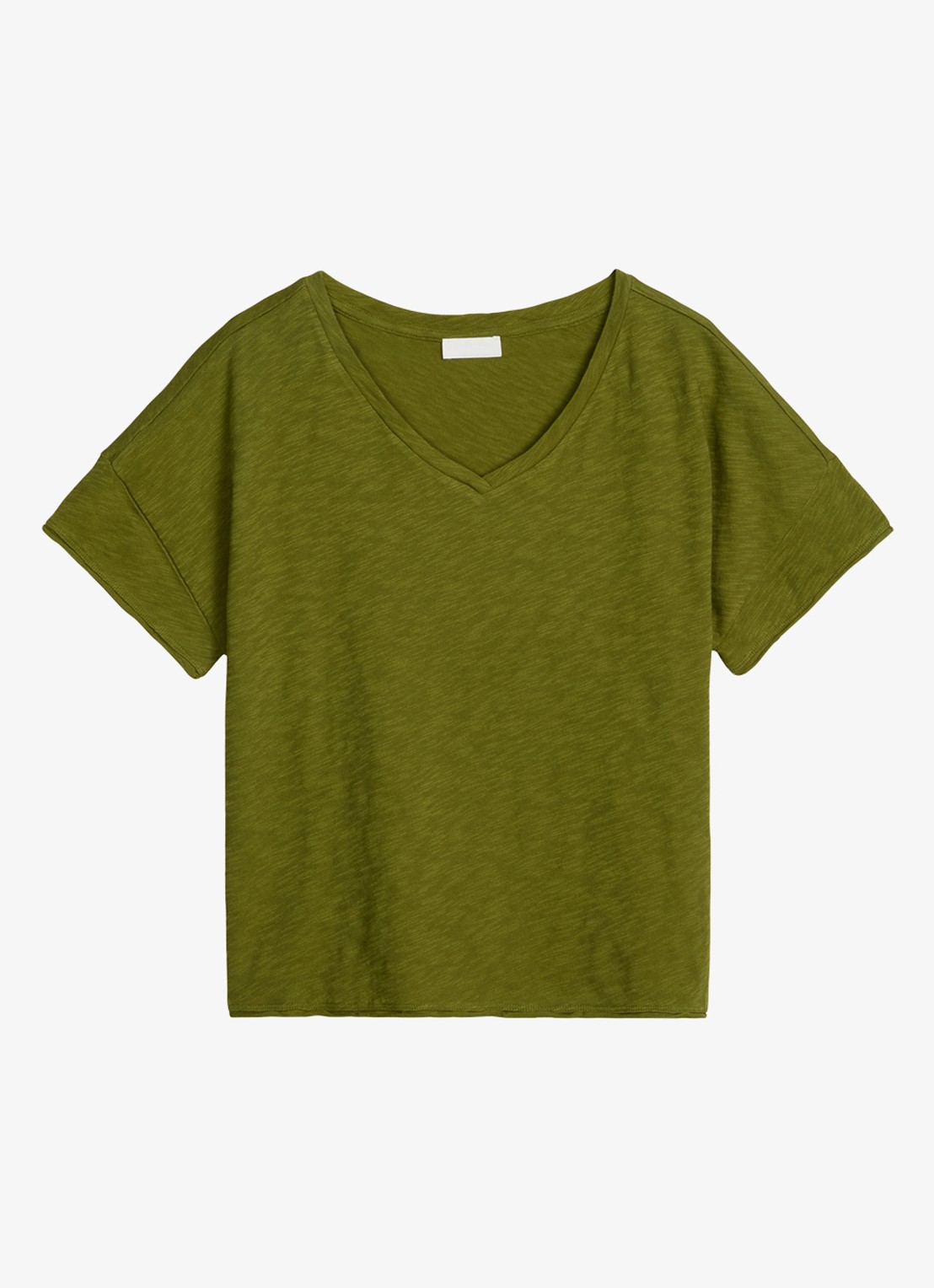 Marc O'Polo T-shirt met V-hals - voorkant shaded fern / groen