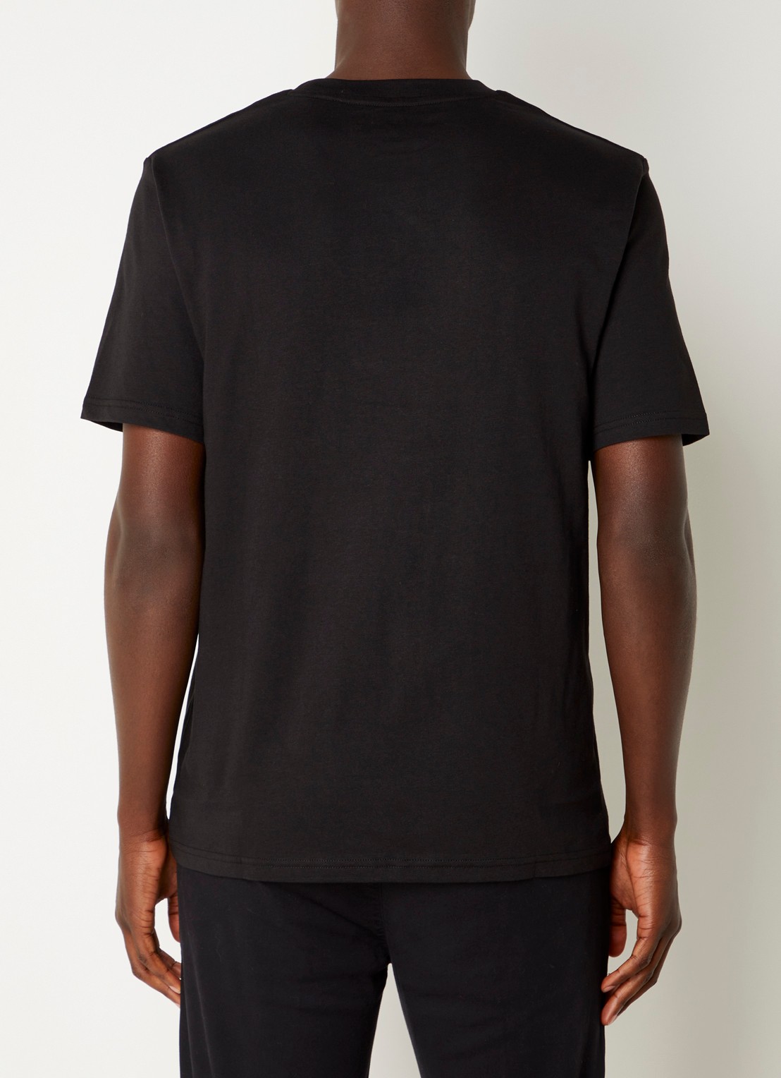 Marc O'Polo T-shirt van  katoen met logo - achterkant 4 zwart