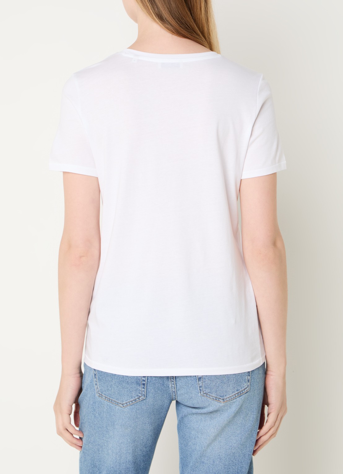 Marc O'Polo T-shirt van katoen - achterkant 4 wit