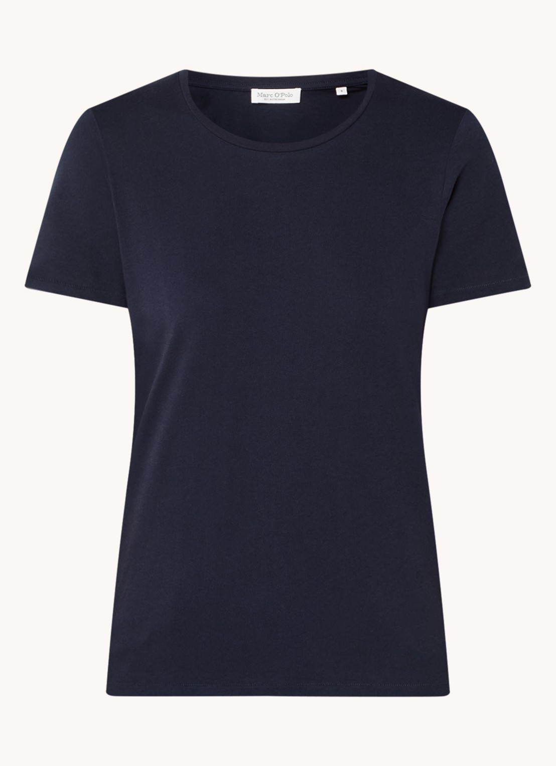 Marc O'Polo T-shirt van katoen - voorkant 2 donkerblauw