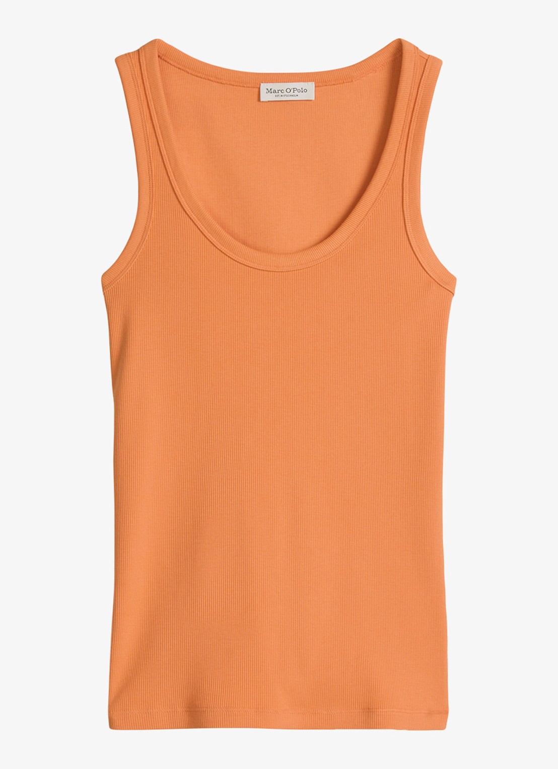 Marc O'Polo Tanktop met ronde hals  - voorkant 3 warm orange-9326 / oranje