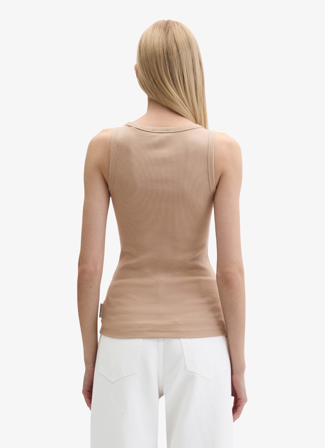 Marc O'Polo Tanktop met ronde hals  - achterkant 3 sandpaper-2326 / beige