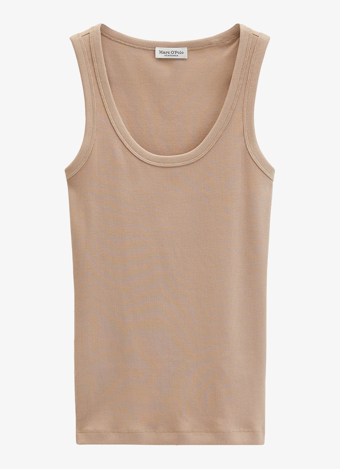 Marc O'Polo Tanktop met ronde hals  - voorkant 2 sandpaper-2326 / beige
