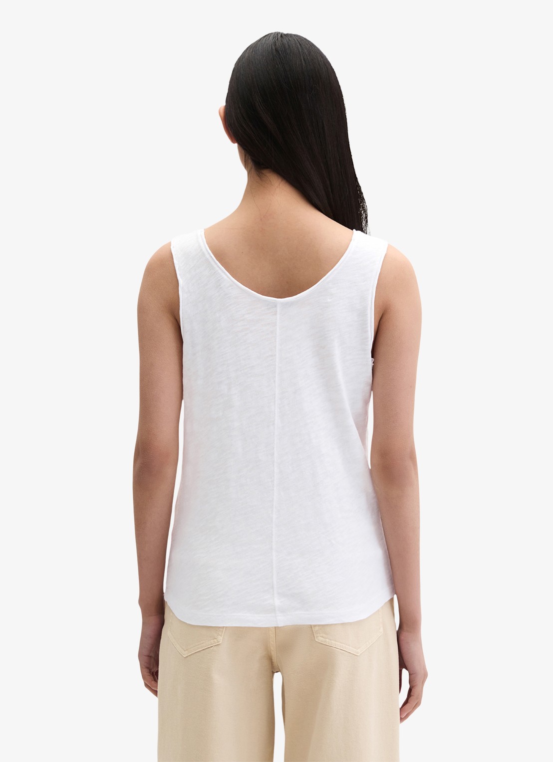 Marc O'Polo Tanktop met ronde hals - achterkant white-0163 / wit