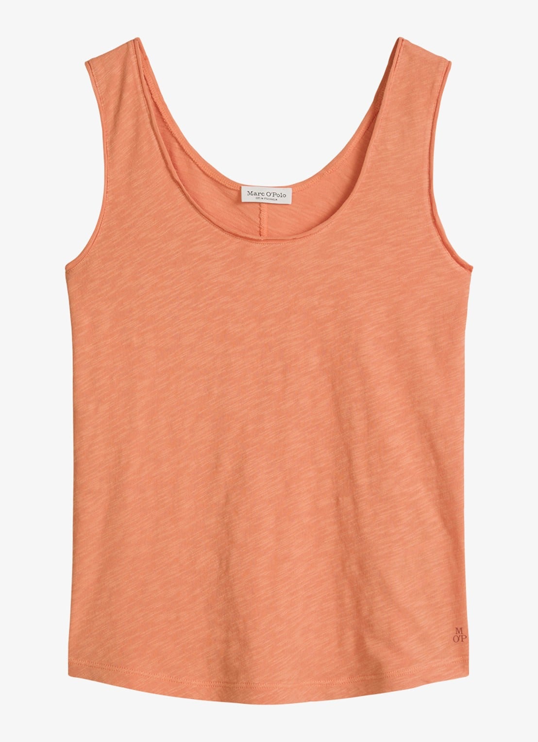 Marc O'Polo Tanktop met ronde hals - voorkant 3 warm orange-9326 / oranje