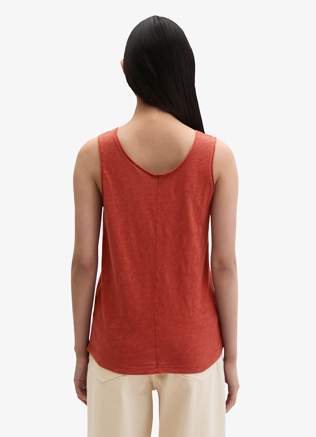 Marc O'Polo Tanktop met ronde hals - achterkant 5 tall poppy-6896 / paars