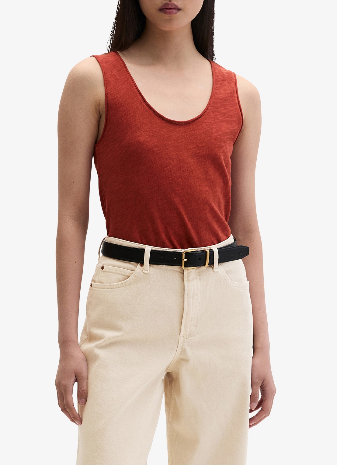 Marc O'Polo Tanktop met ronde hals - detail 3 tall poppy-6896 / paars