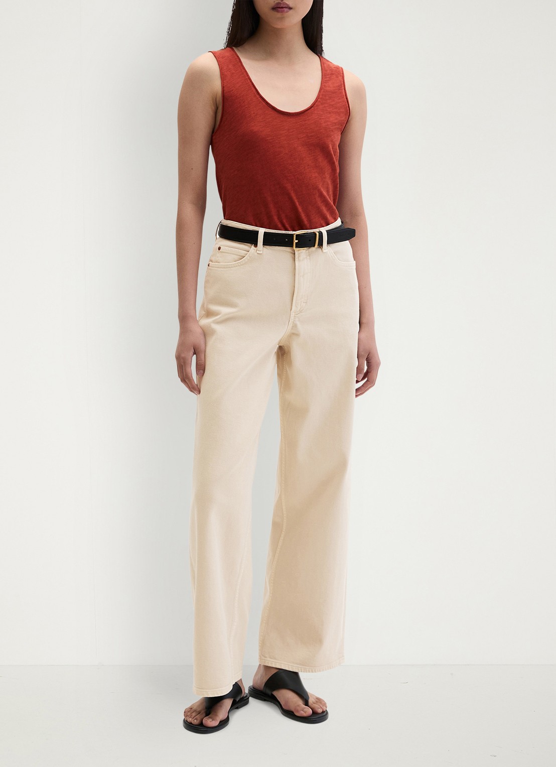 Marc O'Polo Tanktop met ronde hals - voorkant 2 tall poppy-6896 / paars