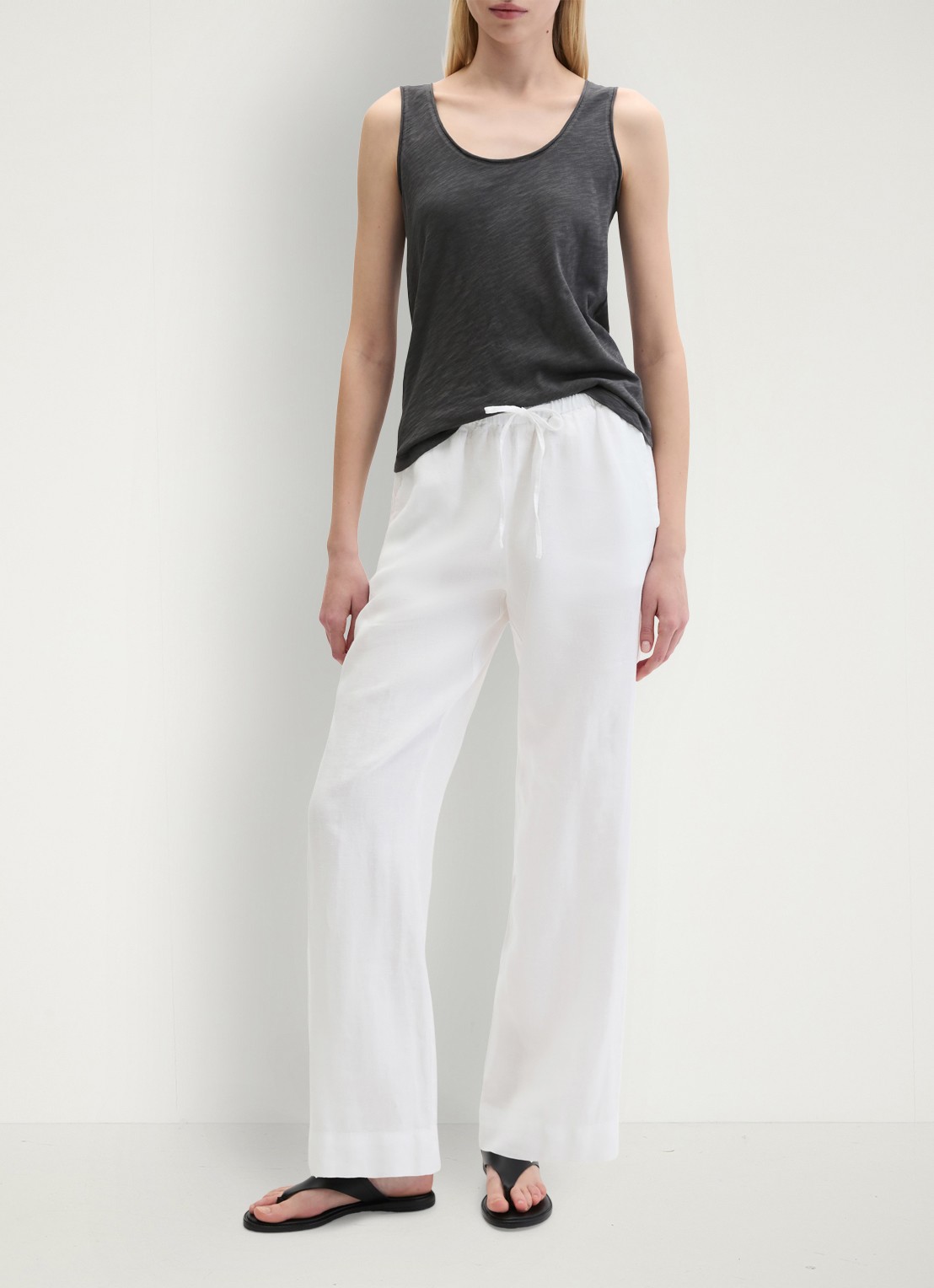 Marc O'Polo Tanktop met ronde hals - detail 5 oxide grey-0364 / grijs