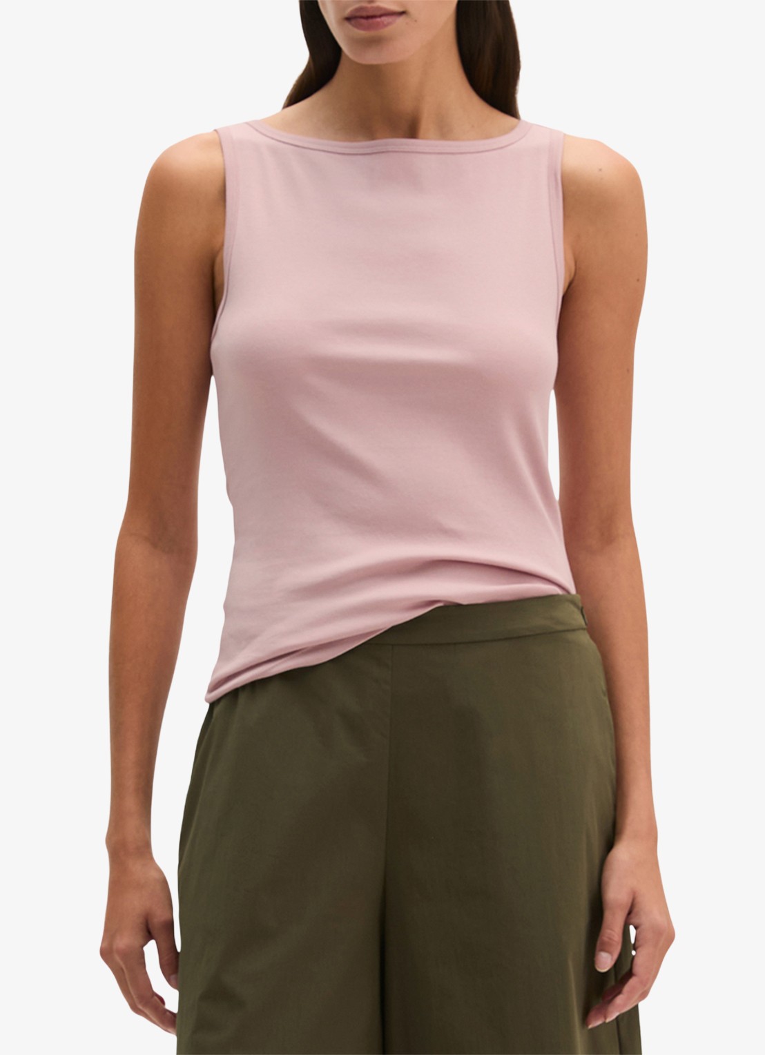 Marc O'Polo Tanktop met stretch - detail mild rose-6663 / roze