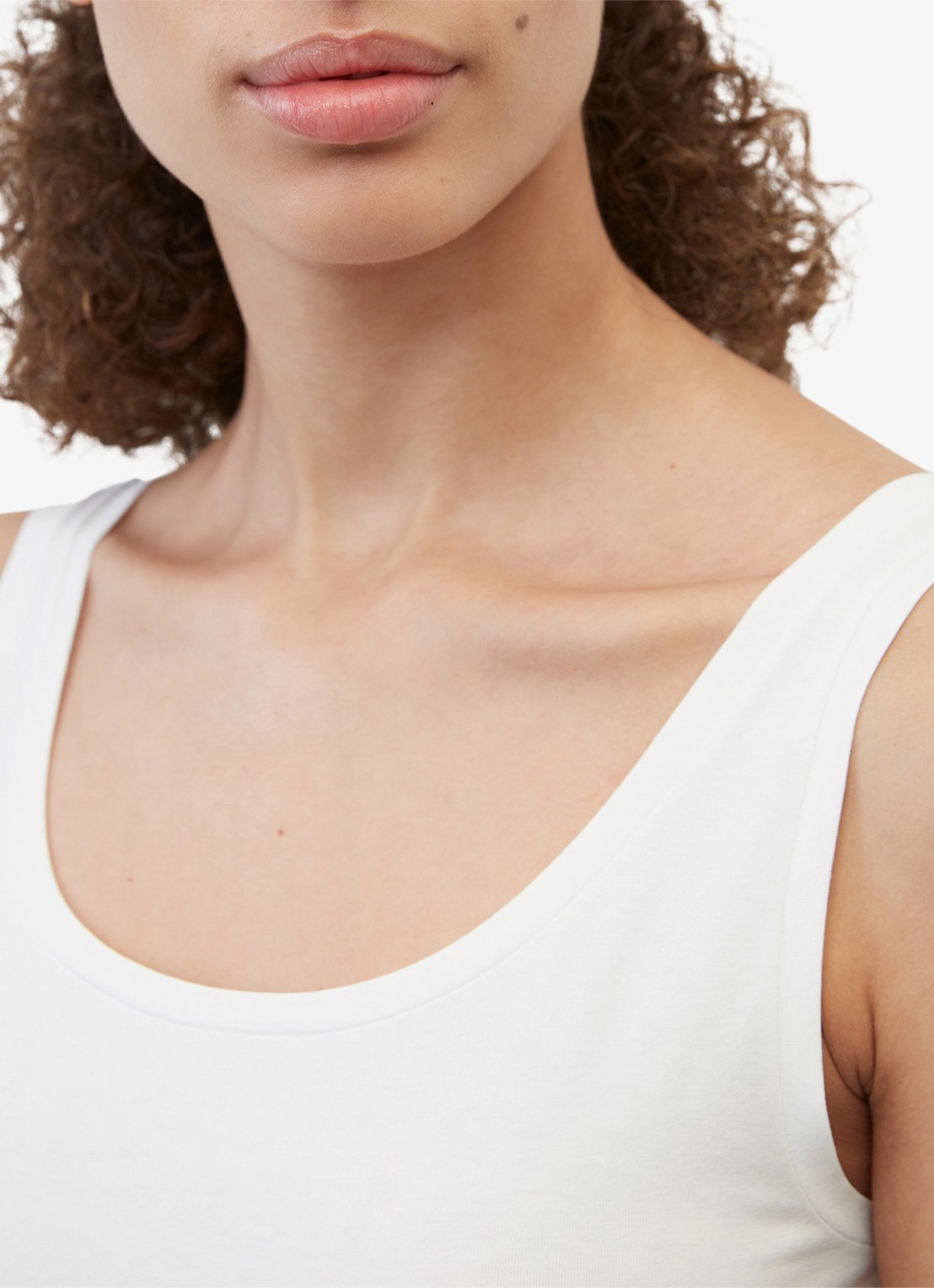 Marc O'Polo Tanktop van katoen - detail wit