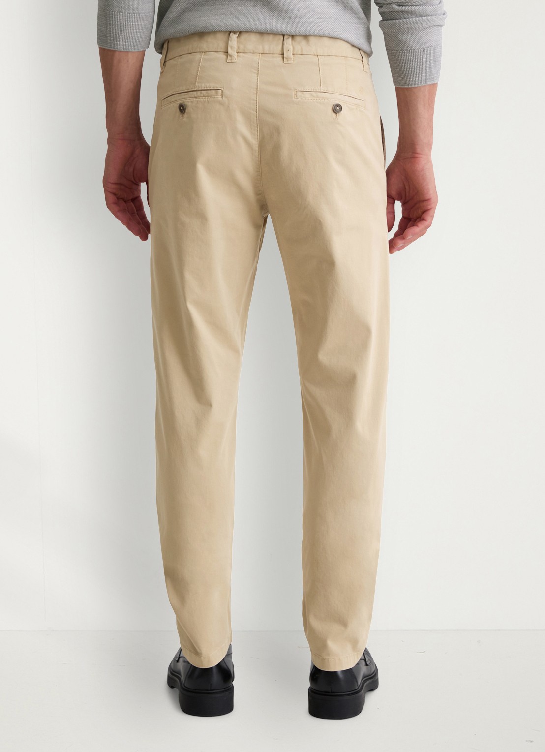 Marc O'Polo Tapered fit chino in katoenblend - achterkant 3 pure cashmere-2343 / beige