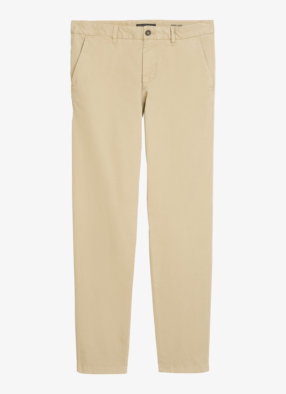 Marc O'Polo Tapered fit chino in katoenblend - voorkant pure cashmere-2343 / beige