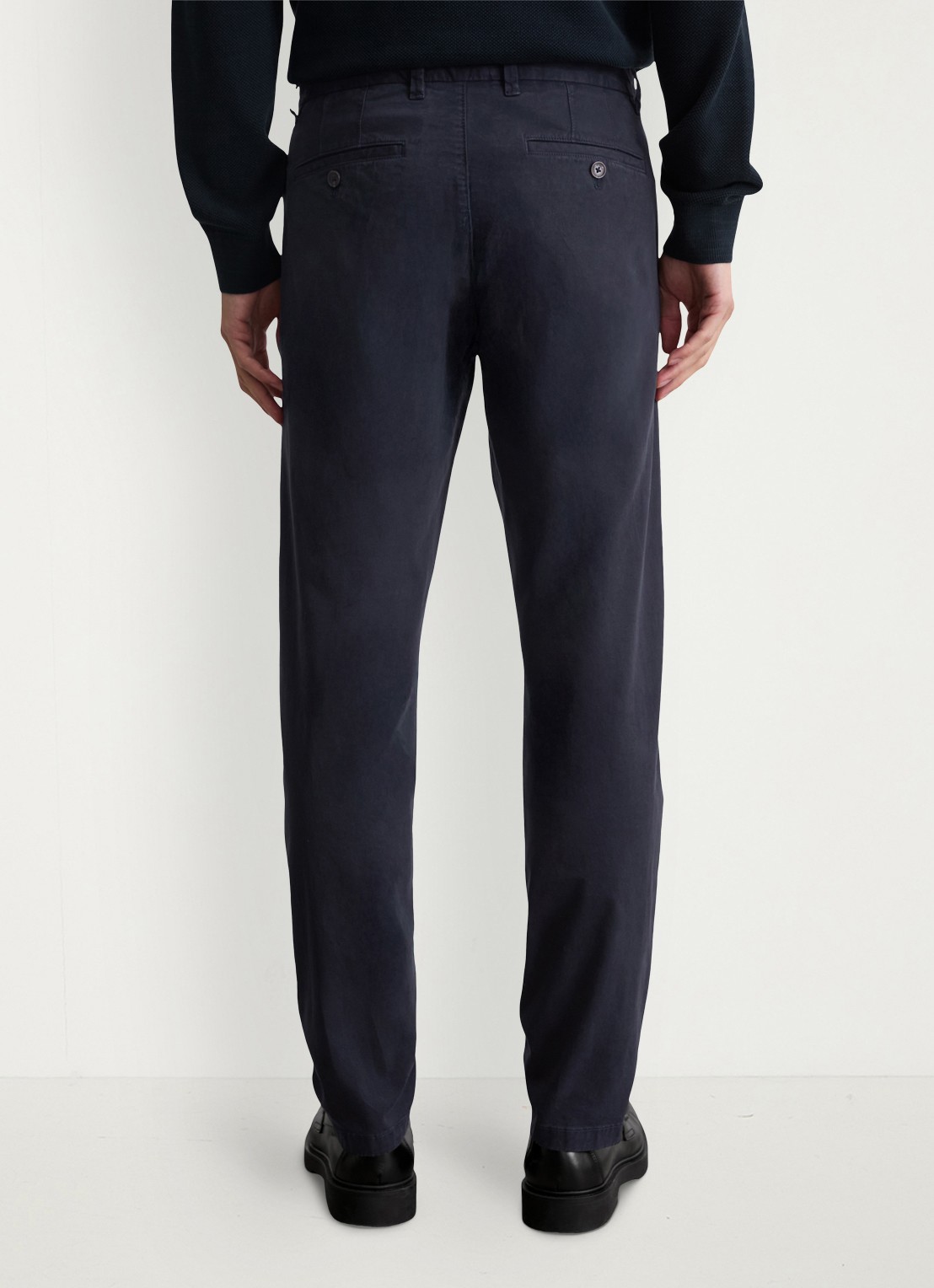 Marc O'Polo Tapered fit chino in katoenblend - achterkant dark navy-4131 / blauw