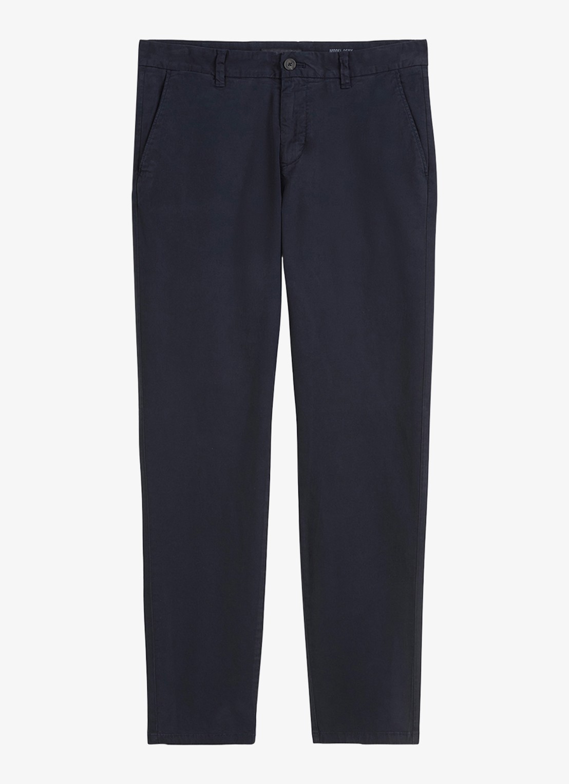 Marc O'Polo Tapered fit chino in katoenblend - voorkant 2 dark navy-4131 / blauw